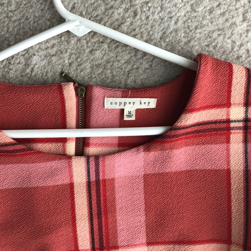 Plaid 3/4 sleeve dress - Picture 6 of 7